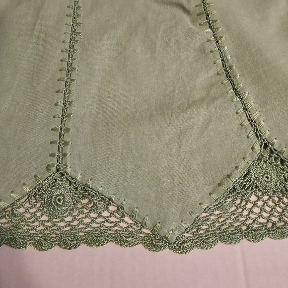 Emma James Women's Skirt Top Size 16W Two Piece Set Embroidered Trim Green - Picture 6 of 14